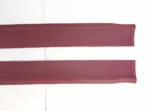 For Mercedes-Benz R107 SL-SLC KLASSE Pair Rubber Door Sill Mat Protection Maroon - Picture 4 of 5