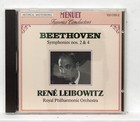 RENÉ LEIBOWITZ ⸺ BEETHOVEN Symphonies nos.2 & 4 ⸺ MENUET CD NM