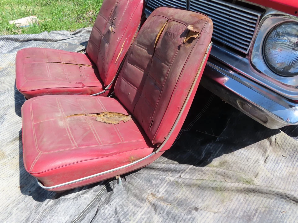 66 67 MOPAR DODGE CARROCERÍA A/B ASIENTOS CUBO PISTAS DE TRABAJO Y ADORNOS PAR DARDO CUDA Foto 3 de 4