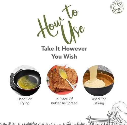 Dabur Pure Organic Ghee - 470g, 100% Certified Gras Fed Organic Cow Ghee x 2 - Bild 6 von 6