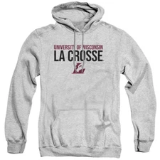 UW–La Crosse Adult Pullover Hoodie Stacked, Athletic Heather, S-3XL