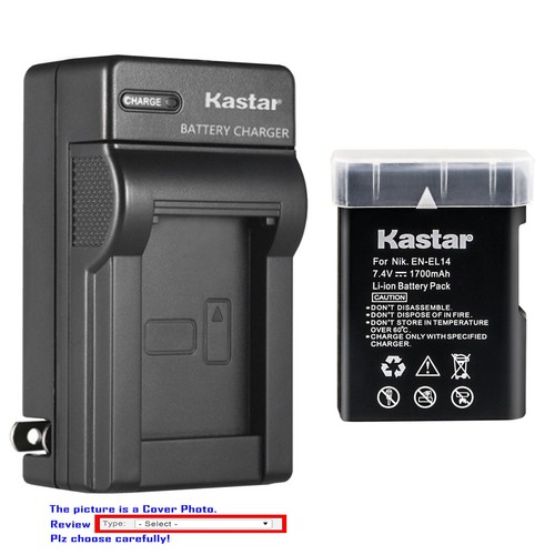 Kastar Battery Wall Charger for Nikon ENEL14 MH24 & Nikon D5100 DSLR