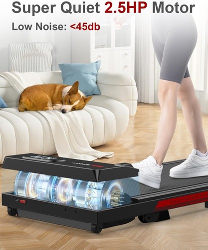 5% Steigung Motorisiertes Laufband Elektrisches Walkpad Schreibtisch Heim-Fitnes - Bild 5 von 9