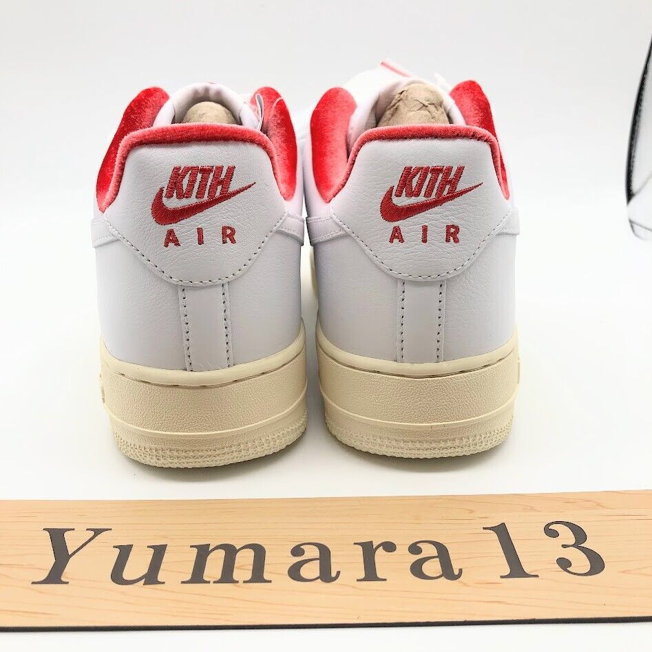 KITH × Nike Air Force 1 Low White Red CZ7926-100 Men's Size KITH × Nike Air Force 1 Low White Red CZ7926-100 Men's Size