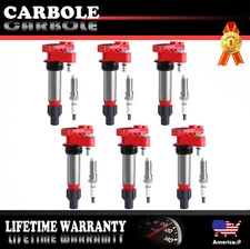 6 Pack Ignition Coils and Iridium Spark Plugs UF569 & 41-109 for Chevy 3.0L 3.6L