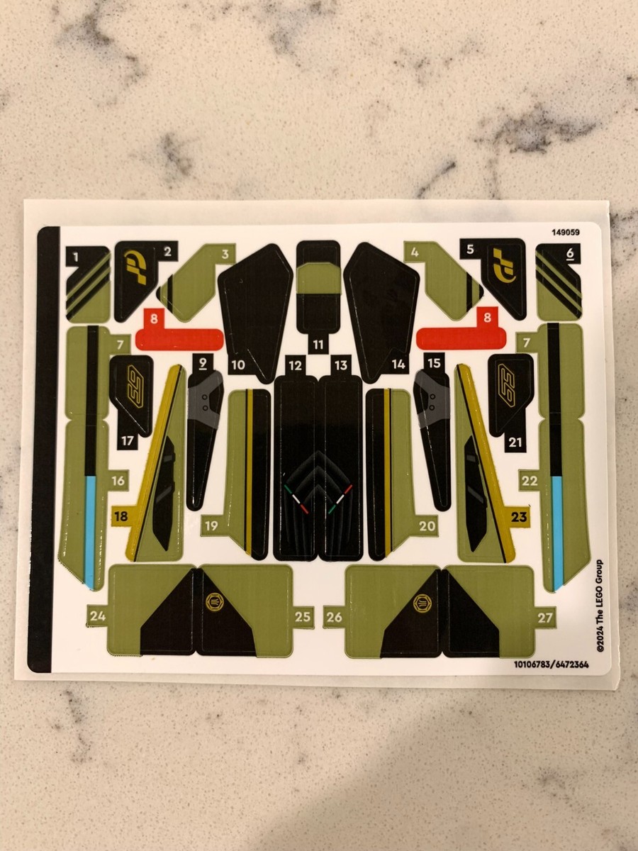 グレープシード　Unit 26～30 LEGO STICKER SHEET for 76923 Lamborghini Lambo V12 Vision Gran T