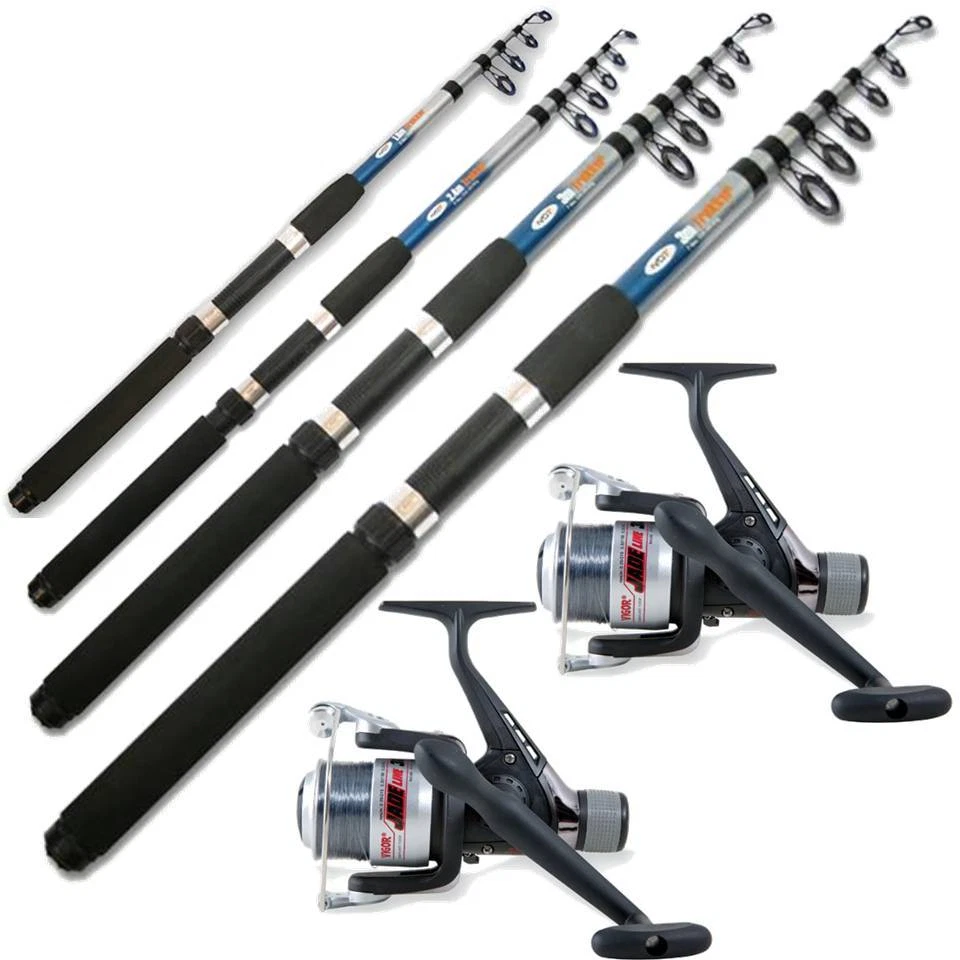 2 TELESCOPIC NGT FISHING RODS AND 2 FISHING REELS 6FT 8FT 10FT 12FT TRAVEL SET
Opens in a new window