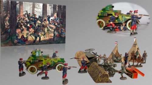 Vintage WWI Elastolin 10cm "First Battle of Marne" Layout (c.1923-1933)