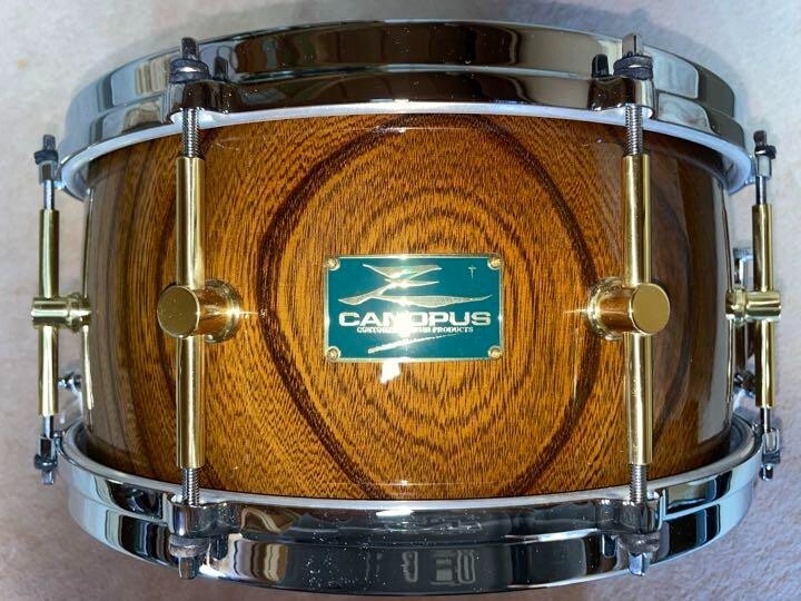 CANOPUS Zelkova HS-1465 Snare Drum Brown Good | eBay