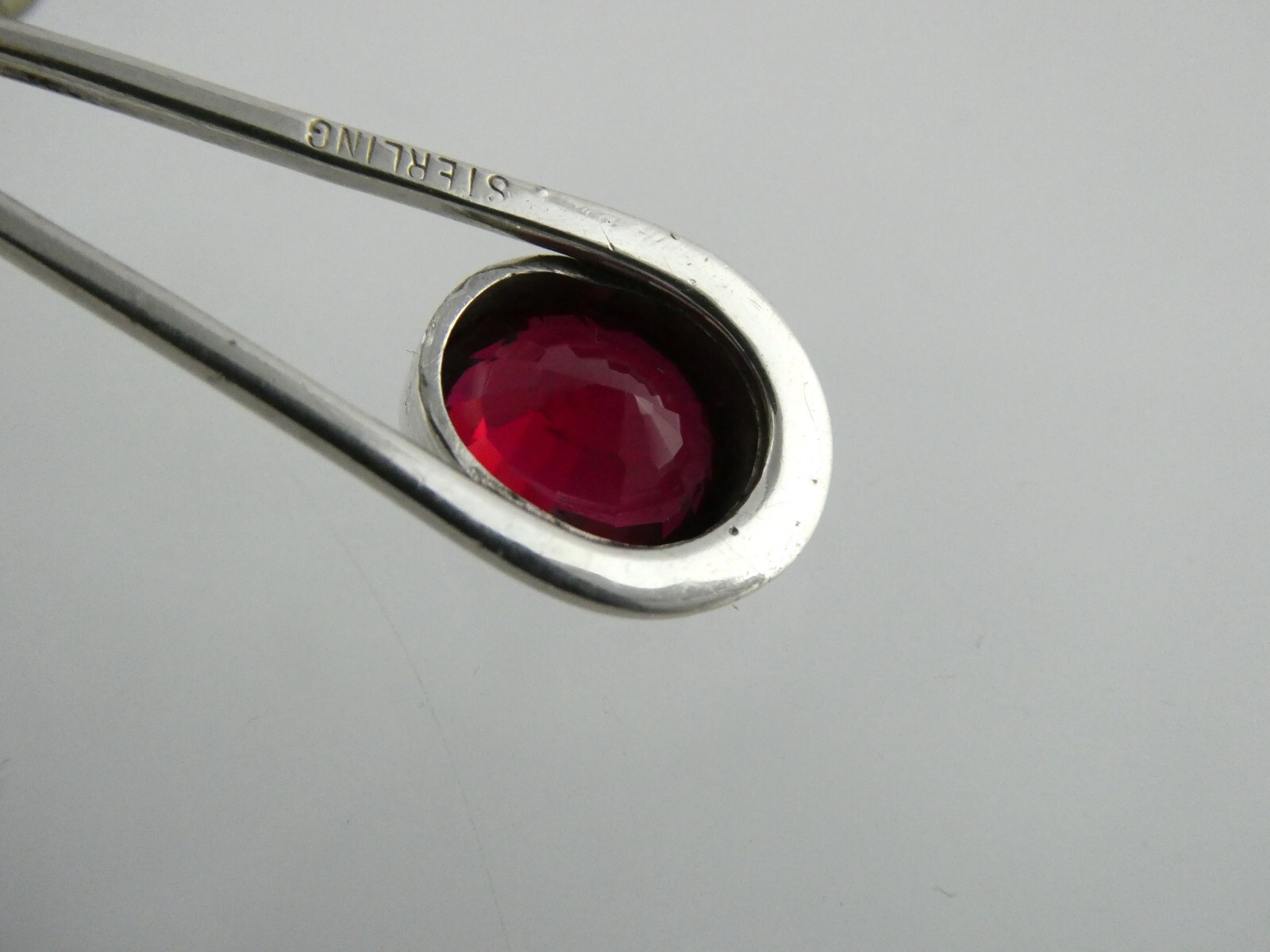 Sterling Silver Oval Cut Ruby Teardrop Shape Slid… - image 6