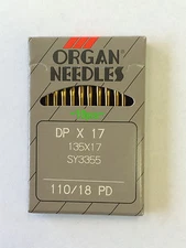 10 ORGAN 135X17PD TITANIUM WALKING FOOT MACHINE NEEDLES DPX17 SIZE 18
