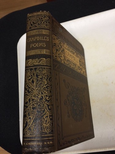 Antique Poetical Works of Thomas Campbell Gilt Binding Embossed Crowell Book ILL - Bild 2 von 10