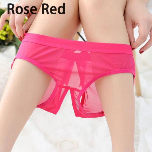 Sexy Bragas Sin Entrepierna Mujeres Encaje Transparente Entrepierna Abierta Ropa Interior Bragas Calzoncillos - Imagen 18 de 19