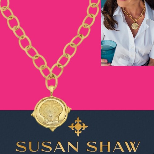 Collar Colgante Susan Shaw Oro Joyería Concha Marina 24k TPG ÚLTIMO - Imagen 9 de 11