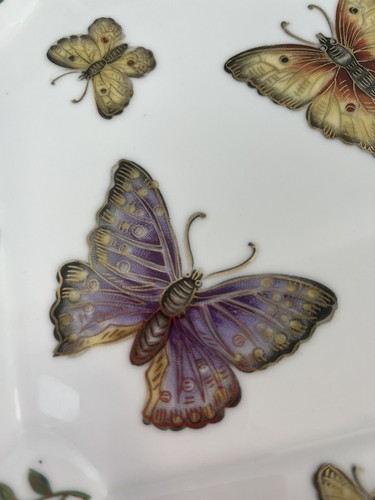 Andrea By Sadek Butterfly Dish Plate 8 Inch Gold Trim - Picture 5 of 8