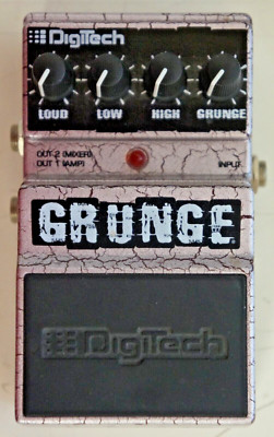 Digitech Grunge Guitar Effects Pedal Distortion 9.6v center pin negative TESTED