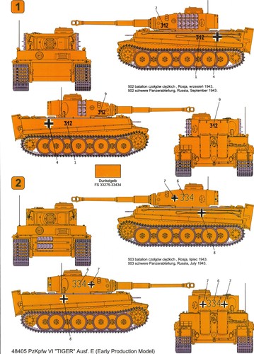 Techmod Decals 1/48 PzKpfw VI TIGER E TANK EARLY PRODUCTION - Picture 3 of 7
