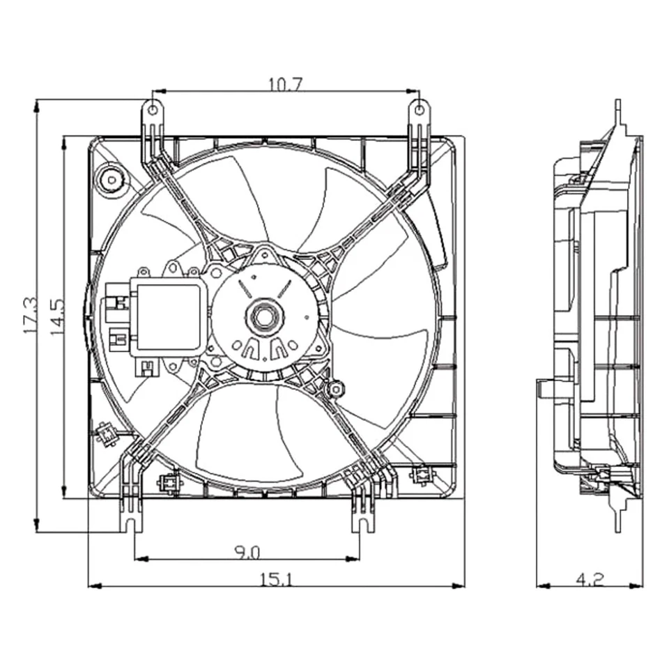 For Mitsubishi Galant 1999-2003 TYC Engine Cooling Fan — 第 4/4 张图片