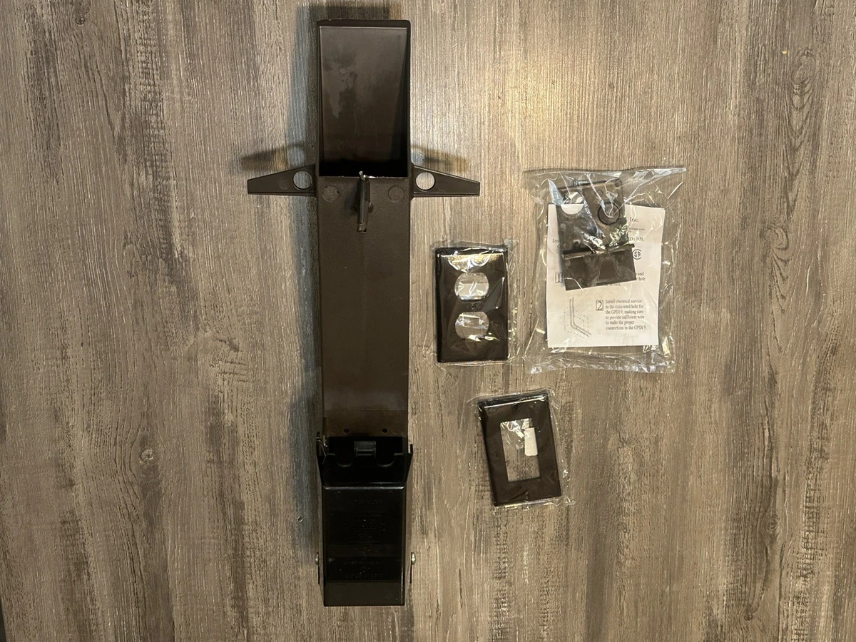 Arlington GPD19B Gard-N-Post 19.5" Low Profile Enclosure With Built-in Cover, Black