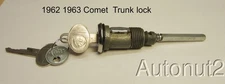 Mercury Comet Trunk Lock with 2 Mercury keys NOS original 1962 1963