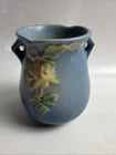 Vintage Roseville Blue and Yellow Columbine Vase #14-6
