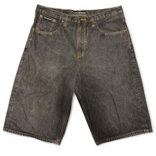Vintage Y2K Rocawear Size 36 Black Denim Shorts