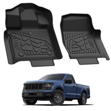 Floor Mats for Ford F-150 2015-2026 Regular Cab Waterproof All Weather 1st Row
