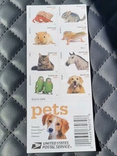 20 FOREVER FIRST CLASS LETTER STAMPS PETS MNH 2016 BOOK PANE