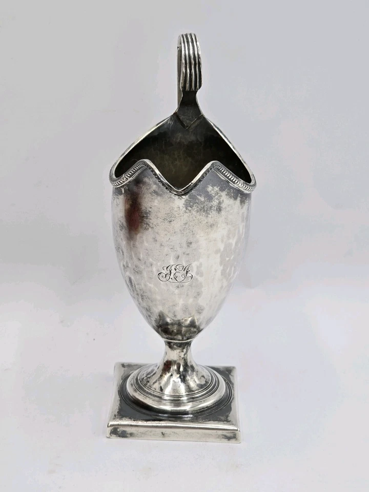 Jarro de creme antigo de prata George III de 1793 por Peter & Ann Bateman Londres Inglaterra - Imagem 2 de 4