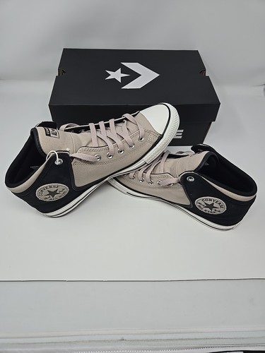 CONVERSE Men’s Chuck Taylor High Street Mid Black/Papyrus/vintage white Size 10 - Picture 9 of 10
