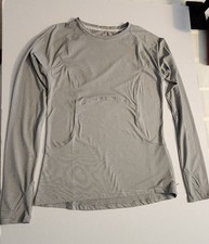 Woman's Spider Active Long Sleeve Shirt - gray striped - Size S - NWOT