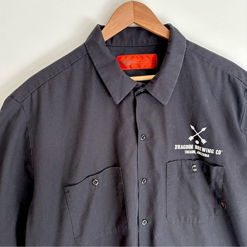 Dickies Dragoon Brewing Co Grafik Kurzarm Button Down Hemd Herren Größe XL - Bild 4 von 11