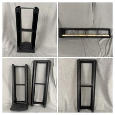 Fellowes 75 Disc CD Rack MCM Tower Freestanding Blk Holder 40" Double CDs Fit