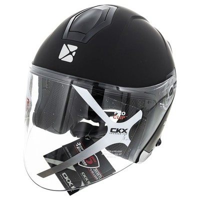 CKX Razor Open Helmet Matte Black Double Lens UV Protection Anti Scratch Fog ECE