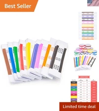 Self-Adhesive Money Band Bundles - Organize Cash with 9 Colors & 360 Straps