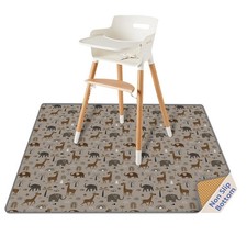 Blissful Diary Baby Splat Mat for Under 50.4 x Inch, Elephant giraffe