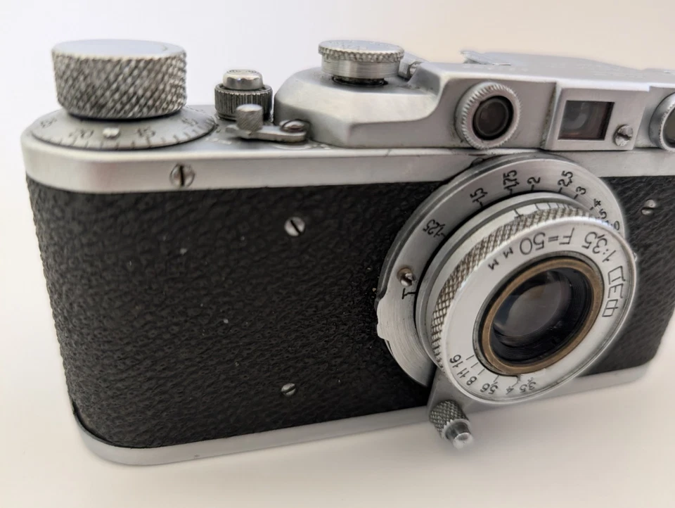 Câmera Vintage FED NKVD Rangefinder 35mm com Lente 3.5 50mm Vintage Anos 50 URSS - Imagem 2 de 4