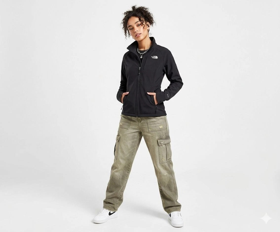 Women The North Face Black Apex Bionic Jacket - Regular Fit