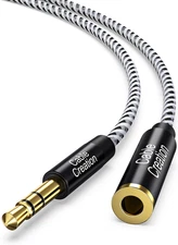 [2-Pack]3.5Mm Headphone Extension Cable 1.8M,Cablecreation 6 Feet 3.5Mm Male to