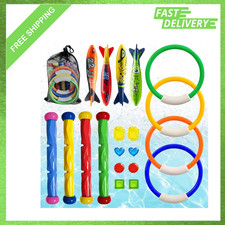 Pool Diving Toys Set for Kids, 20 Pieces, Colorful Underwater Swimming Toys