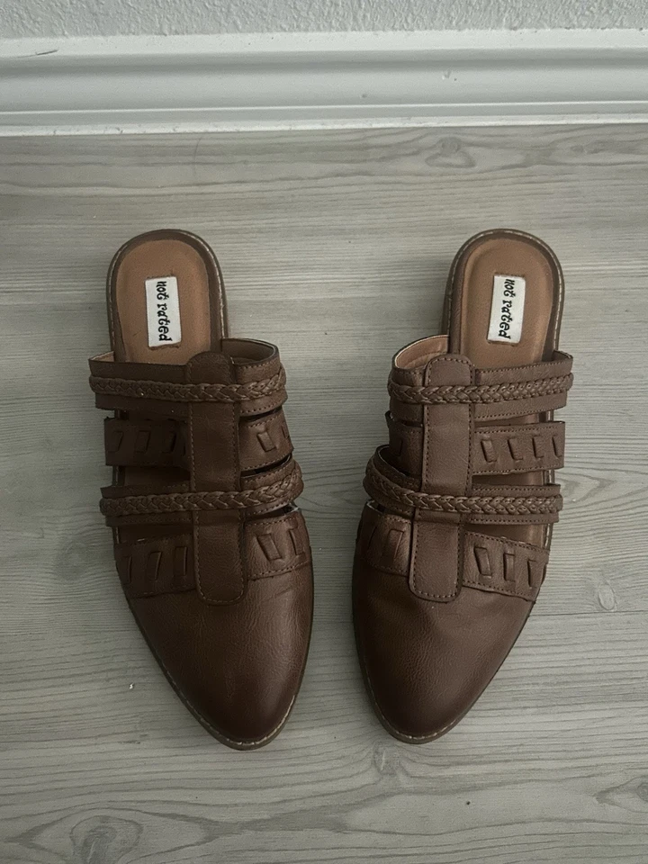 Zapatos mocasines planos sin cordones marrones para mujer talla 6,5 sin clasificación Foto 2 de 3