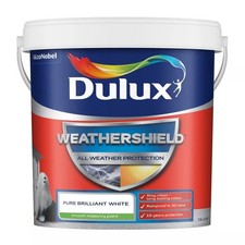 Dulux Weathershield Exterior Smooth Masonry Pure Brilliant White Paint 7.5L