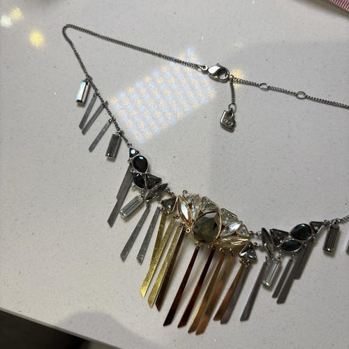 SWAROVSKI Airy 3 Tri Colour Dangle Crystal Stones Necklace Statement Waterfall - Picture 14 of 15