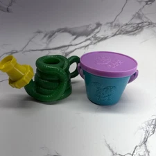 McDonald's Little Gardener Plant Flower Burpee Happy Meal Toy Lot Of 2 1989 Vtg