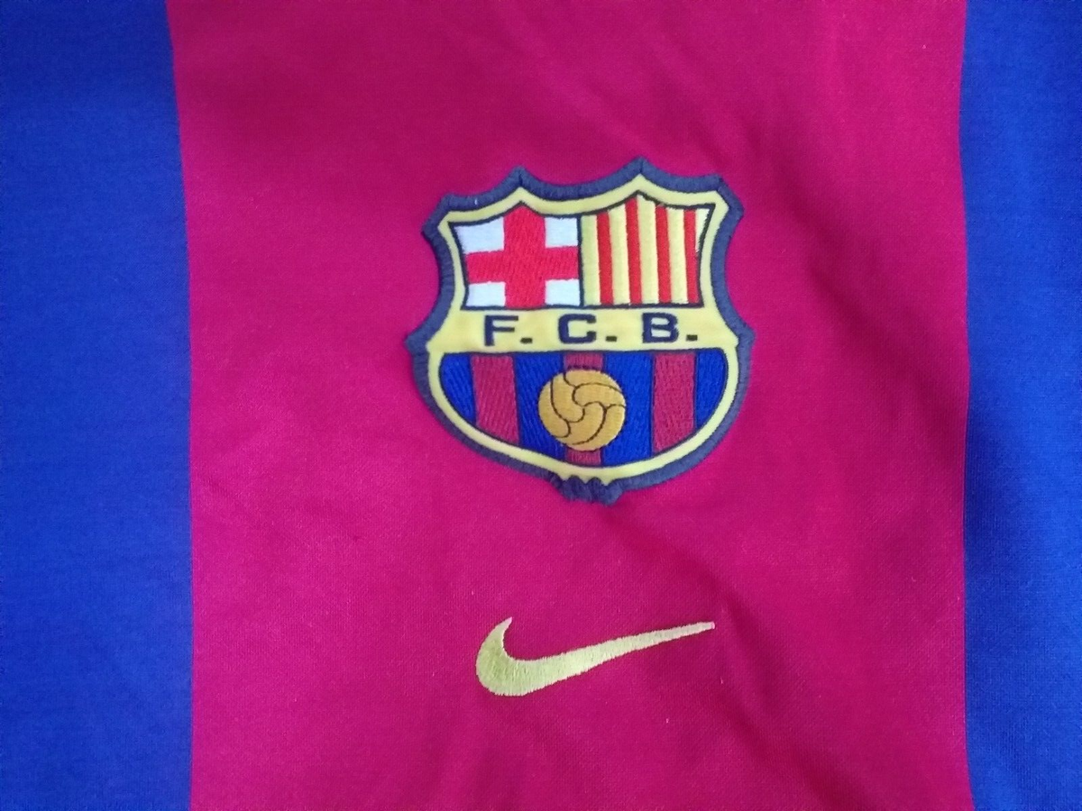 BARCELONA 1999-2000 CENTENARY NIKE HOME FOOTBALL SHIRT VINTAGE