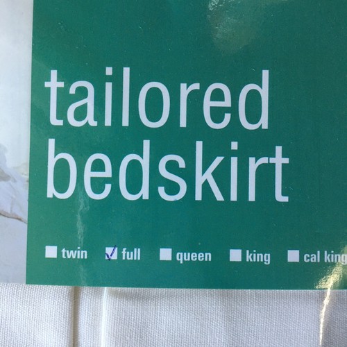 Tailored Bedskirt Fresh Ideas Cream Sz Full 14" Drop Poly/cotton Poplin NIP - Picture 3 of 4
