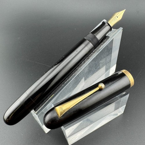 YUGO Black Ebonite Eyedropper Füllfederhalter 14K Gold G.K. 40 Fine Nib Serviced