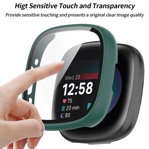 Etui na Fitbit Versa 4 / Sense 2 Futerał ochronny Szkło 360 stopni Cover Bumper - Zdjęcie 4 z 24