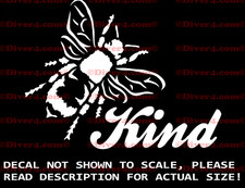 Honey Bee Kind Bumper Sticker Vinyl Decal Made in the USA US Seller Bee Be Kind
