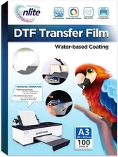 DTF Transfer PET Film A3 Size 11.7" x 16.5" 100 Sheets Single-Side Coating